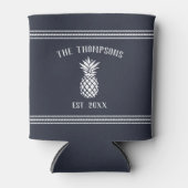 素朴パインパーソナライズされたアップルの姓 缶クーラー (正面)