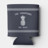 素朴パインパーソナライズされたアップルの姓 缶クーラー (裏面)