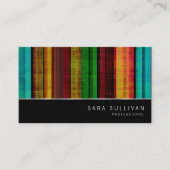 素朴パターストライプンプロフェッショナル名刺 名刺 (正面)