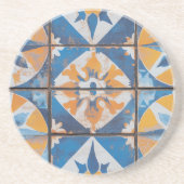 素朴パターン（の模様が）ある地中海の砂岩コースター コースター (正面)