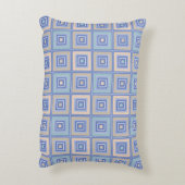 素朴パッチワークスタイルの正方形パターン アクセントクッション (裏面(縦))