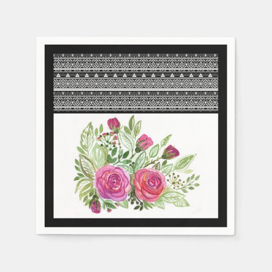 素朴パッチワーク スタンダードカクテルナプキン (正面)