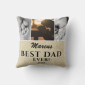 素朴パパ最高のエバファーザーズ3日目写真コラージュ クッション (裏面)