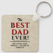 素朴パパ最高のエバータイポグラフィの父の日 キーホルダー (裏面)