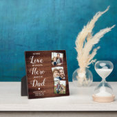 素朴パパ詩パーソナライズされた3写真父の日 フォトプラーク (インサイチュ)