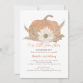 素朴パンプキンファースト誕生日招待状 招待状 (正面)