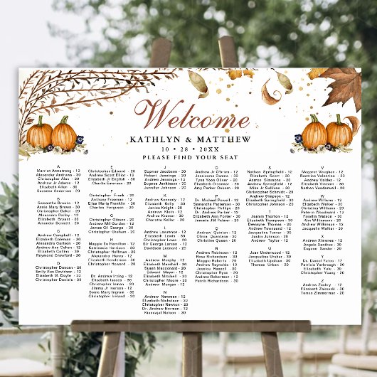 素朴パンプキン秋のア結婚レパット席 ポスター