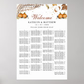 素朴パンプキン秋のア結婚レパット席 ポスター (正面)