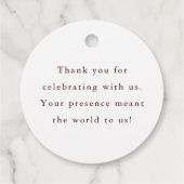 素朴パンプキン秋結婚に感謝 フェイバータグ (裏面)