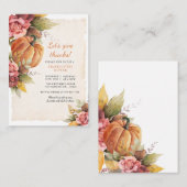 素朴パンプキ与えン感謝祭ディナー ノートカード (正面/裏面)