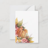 素朴パンプキ与えン感謝祭ディナー ノートカード (裏面)