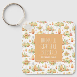 素朴パンプキ葉ン感謝感謝賛美金 キーホルダー