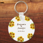素朴パーソナライズされたなモルデンのヒマ結婚ワリ キーホルダー (正面)