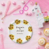 素朴パーソナライズされたなモルデンのヒマ結婚ワリ ペーパープレート (パーティー)