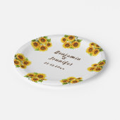 素朴パーソナライズされたなモルデンのヒマ結婚ワリ ペーパープレート (アングル)