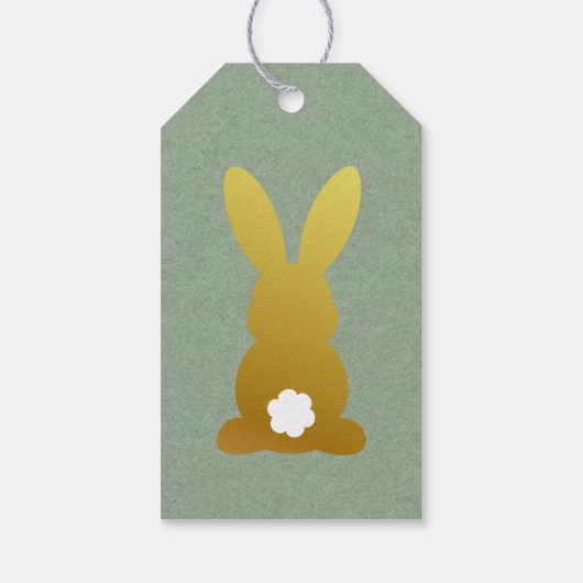 素朴パーソナライズされたエレガント復活祭 ギフトタグ (裏面)