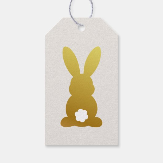 素朴パーソナライズされたエレガント復活祭 ギフトタグ (裏面)