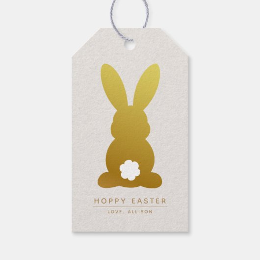 素朴パーソナライズされたエレガント復活祭 ギフトタグ (裏面)