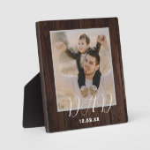 素朴パーソナライズされたパパ フォトプラーク (正面)