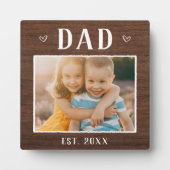 素朴パーソナライズされたパパ フォトプラーク (正面)