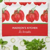 素朴パーソナライズされたフランスの水トマト キッチンタオル (折り畳み)