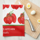 素朴パーソナライズされたフランスの水トマト キッチンタオル (四つ折り)