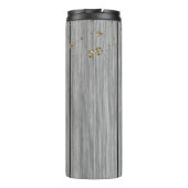 素朴パーソナライズされたリースフローラ結婚グリッター タンブラー (裏面)