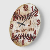 素朴パーソナライズされたヴィンテージ ラージ壁時計 (傾斜)