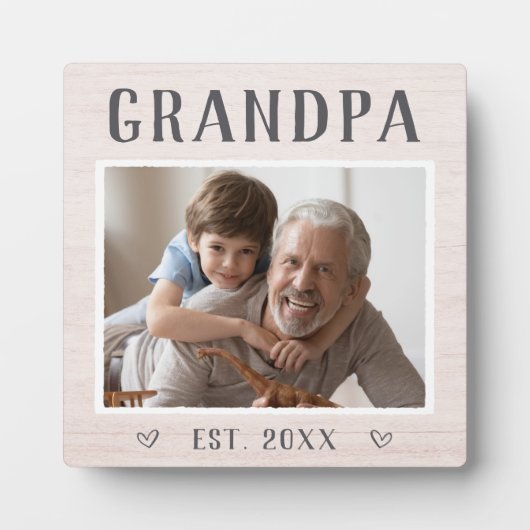 素朴パーソナライズされた写真 フォトプラーク (正面)