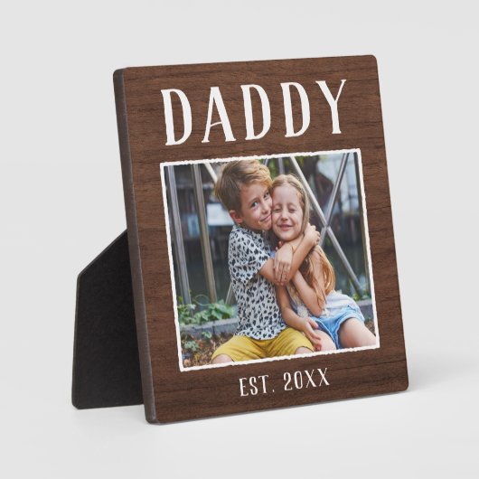 素朴パーソナライズされた写真 フォトプラーク (正面)