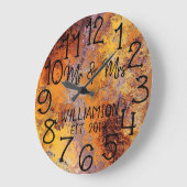 素朴パーソナライズされた動揺してカスタム ラージ壁時計 (傾斜)