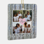 素朴パーソナライズされた最高の4枚の写真 セラミックオーナメント (右)