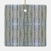 素朴パーソナライズされた最高の4枚の写真 セラミックオーナメント (裏面)