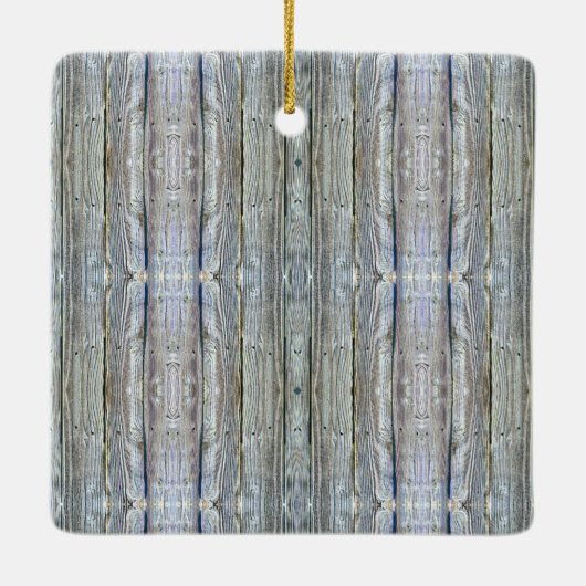 素朴パーソナライズされた最高の4枚の写真 セラミックオーナメント (裏面)