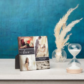 素朴パーソナライズされた結婚Love Photo Collage フォトプラーク (インサイチュ)