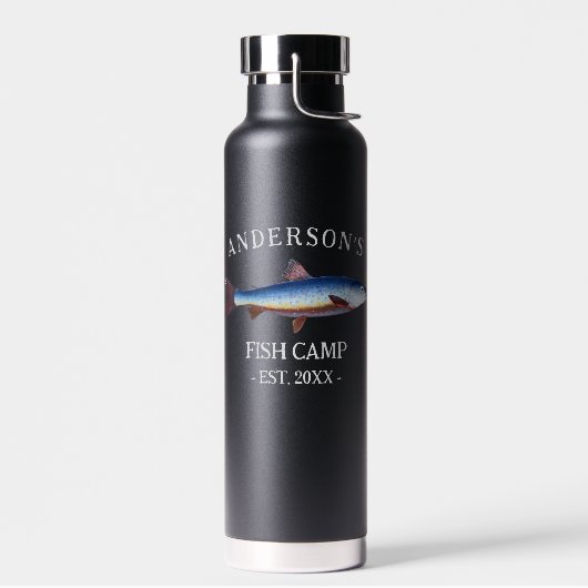 素朴パーソナライズされた魚釣り ウォーターボトル (左面)