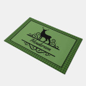 素朴パーソナライズされた鹿 ドアマット (アングル)