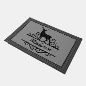 素朴パーソナライズされた鹿 ドアマット (アングル)