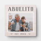 素朴パーソナライズされたAbuelito Grandpa写真 フォトプラーク (正面)