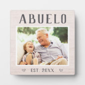 素朴パーソナライズされたAbuelo Grandpa写真 フォトプラーク (正面)