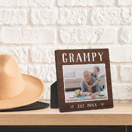 素朴パーソナライズされたGrampy Grandpa写真 フォトプラーク