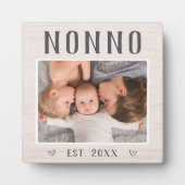 素朴パーソナライズされたNonno Grandpa写真 フォトプラーク (正面)