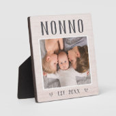 素朴パーソナライズされたNonno Grandpa写真 フォトプラーク (正面)