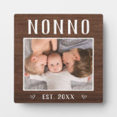 素朴パーソナライズされたNonno Grandpa写真 フォトプラーク (正面)