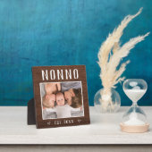 素朴パーソナライズされたNonno Grandpa写真 フォトプラーク (インサイチュ)