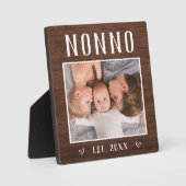 素朴パーソナライズされたNonno Grandpa写真 フォトプラーク (正面)