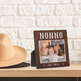 素朴パーソナライズされたNonno Grandpa写真 フォトプラーク