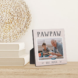 素朴パーソナライズされたPawpaw Grandpa写真 フォトプラーク