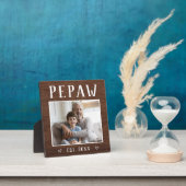 素朴パーソナライズされたPepaw Grandpa写真 フォトプラーク (インサイチュ)