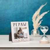 素朴パーソナライズされたPepaw Grandpa写真 フォトプラーク (インサイチュ)